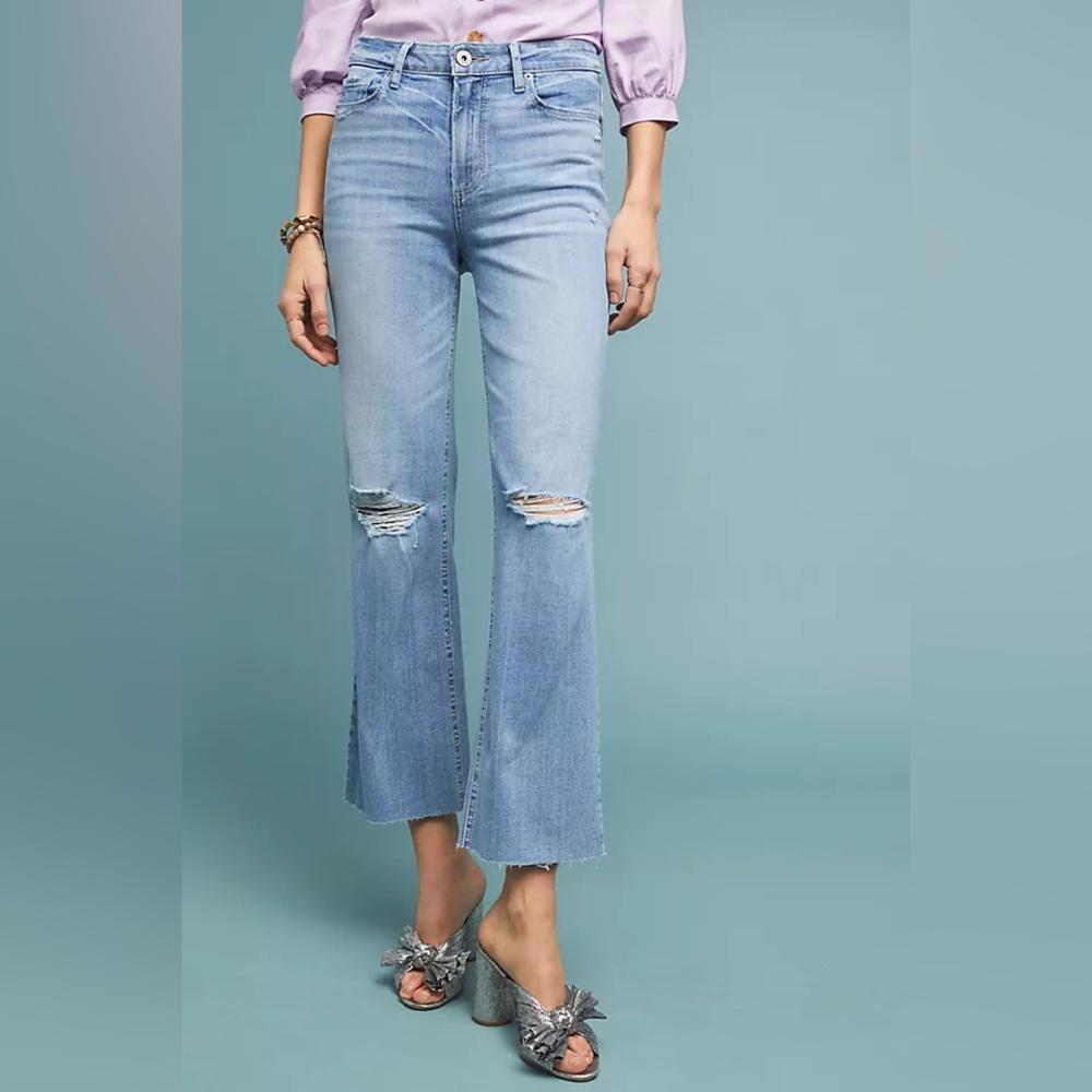 PAIGE Light Blue Flare Jeans